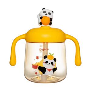 Pigeon贝亲宝宝PPSU双吸管直饮水牛奶杯