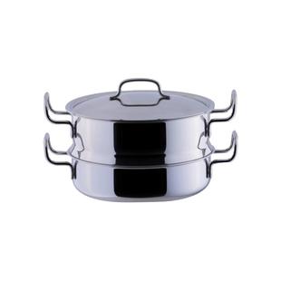 【自营】宫崎制作所日本进口GEO双层蒸锅7层不锈钢无涂层汤锅煮锅