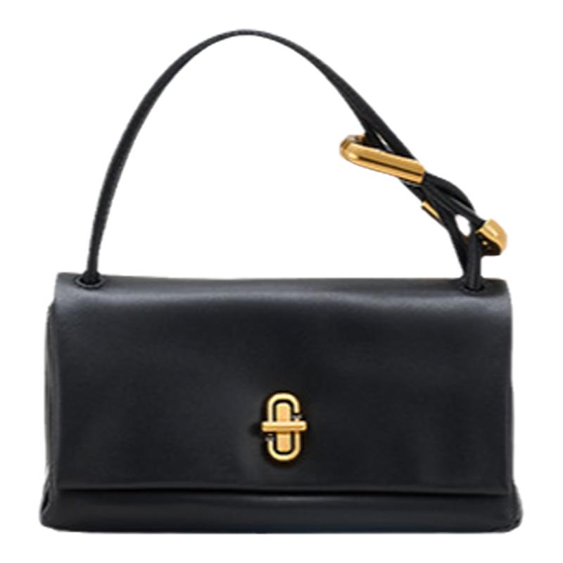【618】MARC JACOBS DUAL 迷你牛皮纯色通勤法棍包手提包腕包