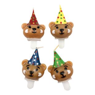 小熊蜡烛蛋糕装饰网红可露丽蛋糕蜡烛韩系ins风生日蜡烛派对插件