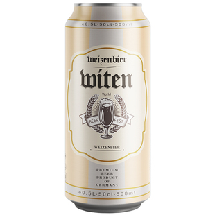【尝鲜特价装】德国原装进口万格纳小麦白啤/黑啤酒500ml*6罐装