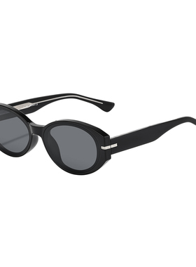 佐川时尚椭圆框猫眼墨镜女显瘦高清偏光太阳眼镜防晒防紫外线男潮