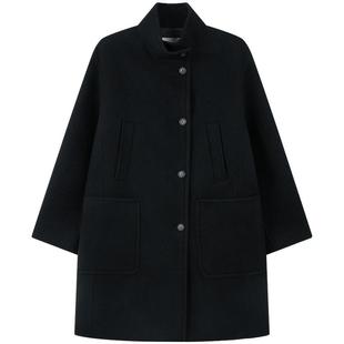 含山羊绒 BEANPOLE滨波 女士休闲通勤风日常户外立领文艺大衣外套