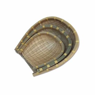 精品竹筲箕簸箕手工竹编竹制品工艺品洗菜盛菜篮子饭店家用