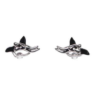 PupilCasket浪漫水晶天使银耳钉