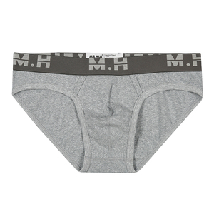 辉先生内裤男 三角裤原创低腰性感运动弹力透气纯棉简约纯白黑U凸