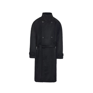 JCAESAR COAT 双排扣系带插肩大衣 高克重羊毛 肩部压线 立领