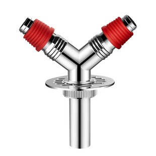 洗衣机排下水管道三头通地漏专用接头防臭溢水卫生间分流器一分二