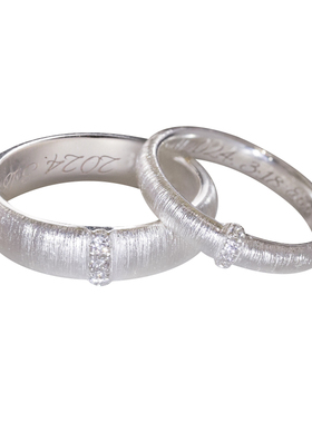 轻奢小众镶钻生日999足银简约