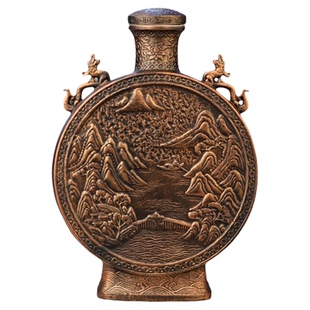 景德镇 空酒瓶5斤仿古千里江山图陶瓷酒瓶密封储存家用摆件酒罐子