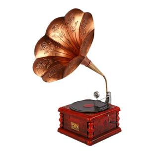 复古老式留声机模型摆件黑胶唱片机家居软装饰摄影道具客厅装饰品