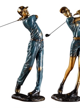北欧高尔夫周边创意人偶模型摆件