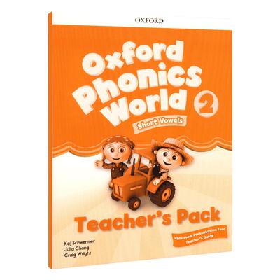 现货原版进口新版牛津自然拼读教材Oxford Phonics World Teacher's Pack 2教师用书自然拼读OPW教材含教学白板软件中图正版