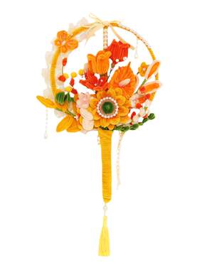 教师节礼物扭扭棒花束团扇手工编织diy材料包扇子装饰送老师礼物