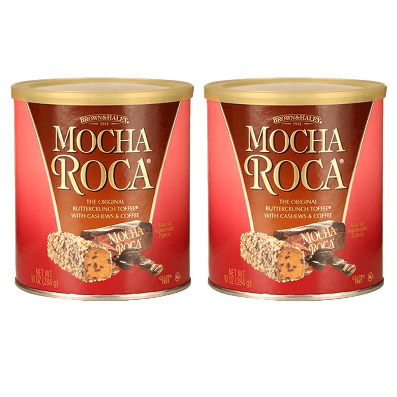 【自营】乐家Roca摩卡味284g*2杏仁糖罐装食品巧克力糖喜糖巧克力