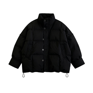 特大码女装胖mm韩系穿搭黑色显瘦棉服女慵懒风版型好看厚外套过冬