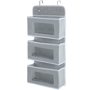 门后收纳挂袋卧室衣柜墙上壁挂式网兜床头床边玩偶娃娃布艺置物袋