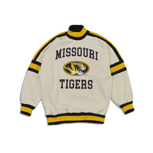 美潮街头休闲NFL NCAA大联盟图案刺绣高领高克重套头宽松抓绒卫衣