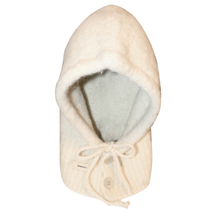 蓝色帽子女款2025新款冬季时尚潮流巴拉克拉法帽围巾一体显白脸小