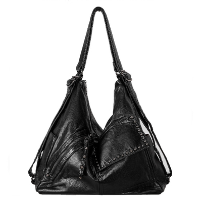 大容量双层主袋真皮软皮中年包包