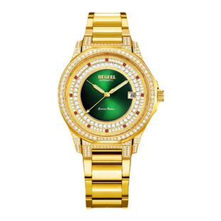 宾爵红宝石金表男全自动机械表商务男表满天星高级奢华防水手表