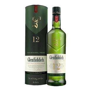 格兰菲迪12年单一麦芽威士忌酒 Glenfiddich苏格兰进口纯麦洋酒