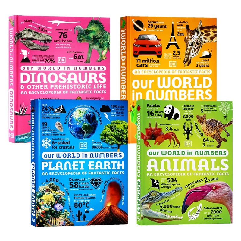 DK精品 百科系列 英文原版 数字中的我们的世界/恐龙和史前生物/数字世界百科 精装全彩插图 进口儿童英语原版书籍  精装大开