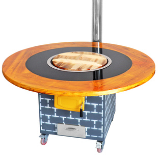 柴火灶家用烧木柴农村烧烤铁锅炖灶台桌户外移动新款地锅鸡专用桌