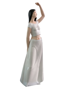 新中式陶瓷美女原创瓷偶大摆件