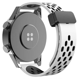 适用Galaxy三星手表Watch8/7/6表带双色硅胶4磁吸折叠扣5pro高级感watch8classic男女Samsung腕带active2透气