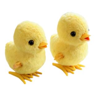 婴儿玩具小鸡会动仿真小黄鸡儿童跳跳鸭1一2岁宝宝上链发条女男孩