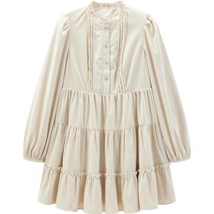 【商场同款】乐町韩系娃娃式甜美连衣裙冬新款长袖裙子C1FAE4