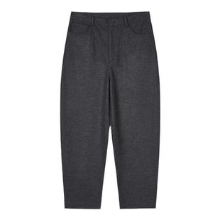 JNBY/江南布衣秋冬羊毛呢裤子女宽松混纺休闲通勤九分裤5OAE13230