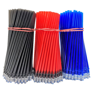 全针管中性笔替芯0.5mm红色可擦笔芯摩易擦紫色晶蓝墨蓝高温消失