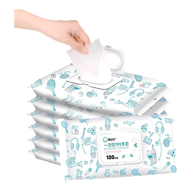300只tpe加厚食品级一次性手套