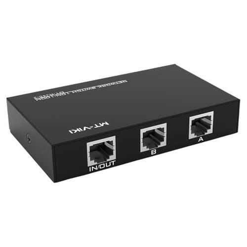 迈拓维矩 MT-RJ45-2 网络切换器二进一出一拖2手动RJ45口共享器