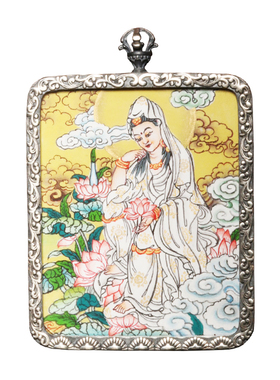 随身手绘微唐矿料布本微唐小唐卡