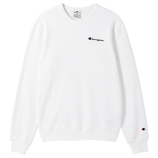 Champion冠军情侣加绒圆领卫衣秋季新款复古运动风刺绣上衣保暖