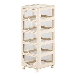 化妆品收纳柜梳妆台护肤品桌面口红收纳盒桌下推车置物架落地柜子