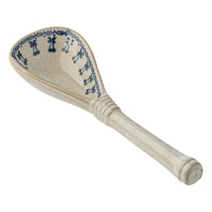 巷子尾〖手绘粗陶长柄勺子〗高颜值吃饭勺汤匙小汤勺日式陶瓷勺子