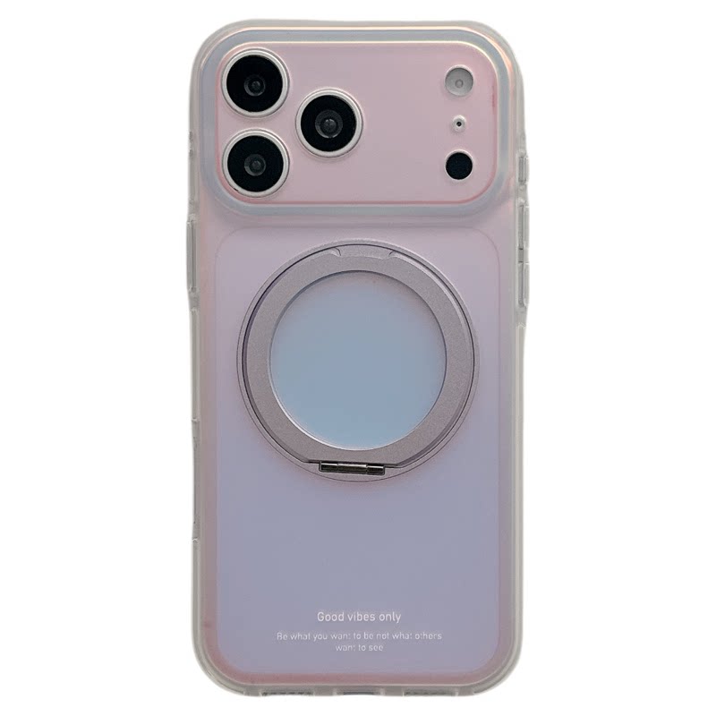 MoreRex 高级感个性纯色镭射360支架适用苹果18手机壳简约iphone17promax新款18pro全包15防摔保护套14创意16