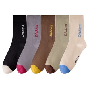 Dickies袜子男冬季长筒袜青少年运动吸湿排汗防臭纯色女2026新款