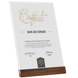 荣誉证书框摆台专利授权书框架装裱框水晶奖状相框a4亚克力展示框