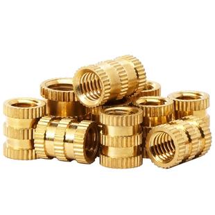注塑铜螺母镶嵌件滚花预埋螺母铜嵌件双向导角M1M2M3M4M5M6M8M10