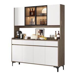 餐边柜实木客厅岩板茶水柜一体靠墙边柜洞洞板厨房橱柜收纳置物柜