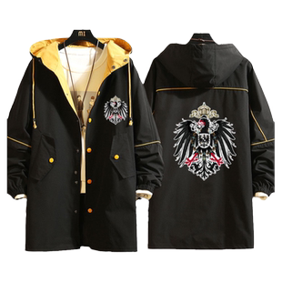 德意志第二帝国普鲁士德国衣服男女情侣宽松休闲中长款风衣外套