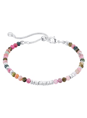 EAUFLORA碎金阿拉善碎银碧玺手链串珠轻奢精致小众女款生日礼物