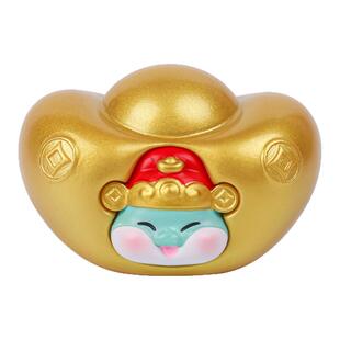 十二生肖金元宝摆件树脂小玩具   可爱汽车风水彩色元宝装饰品