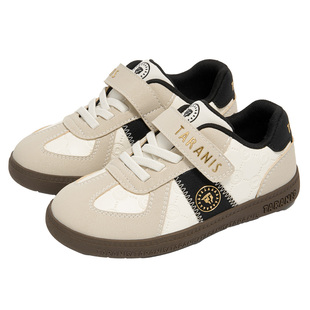 泰兰尼斯25秋冬新品软底儿童德训鞋男童运动鞋加绒保暖女童板鞋子