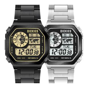 Dickies复古小方块男士电子手表男女款潮流学生情侣手表女CL-559